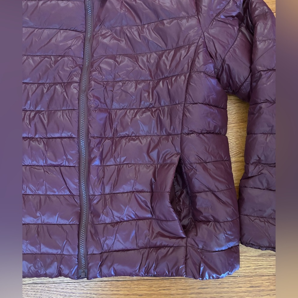 GAP ColdControl Puffer Jacket Women’s XL Maroon Water Resistant Quilted New - Picture 4 of 6